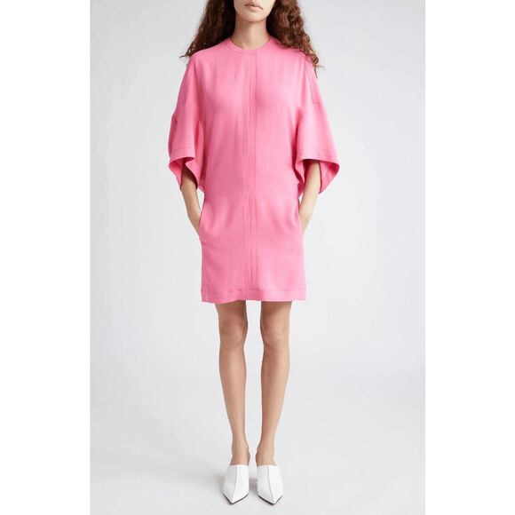 Stella McCartney Oversized Cape Sleeve Cady T-Shirt Dress US 2 $1350 - Picture 1 of 11